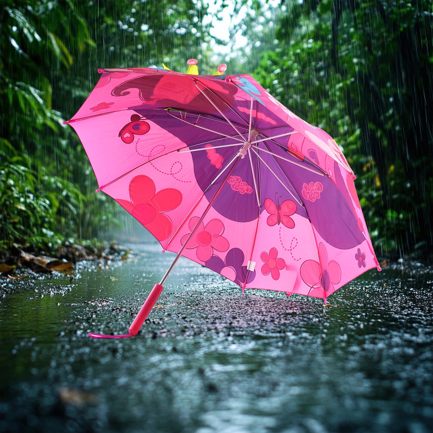 3D Kids Umbrella with Cartoon Print – Cute Waterproof Rain Umbrella (1 Pc) 3D Kids Umbrella with Cartoon Print – Cute Waterproof Rain Umbrella (1 Pc)